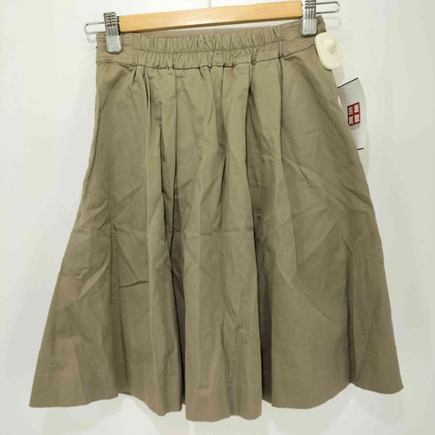 ブルーレーベルクレストブリッジ BLUE LABEL CRESTBRIDGE 金バックルベルト付 フレアミニスカート レディース 34