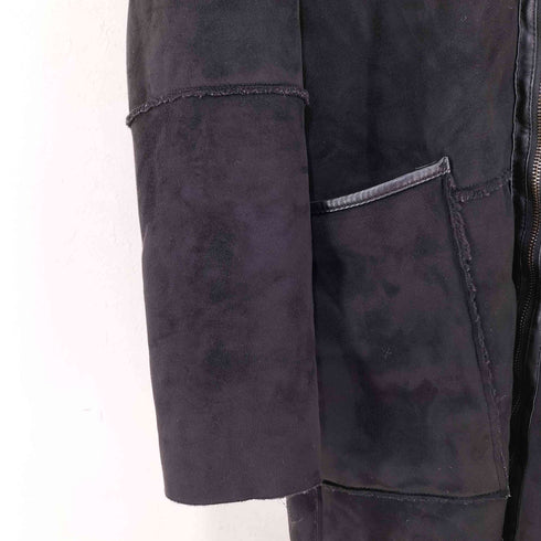 ザラ ZARA フェイクレザー ムートン ボア リバーシブルコート レディース import:S