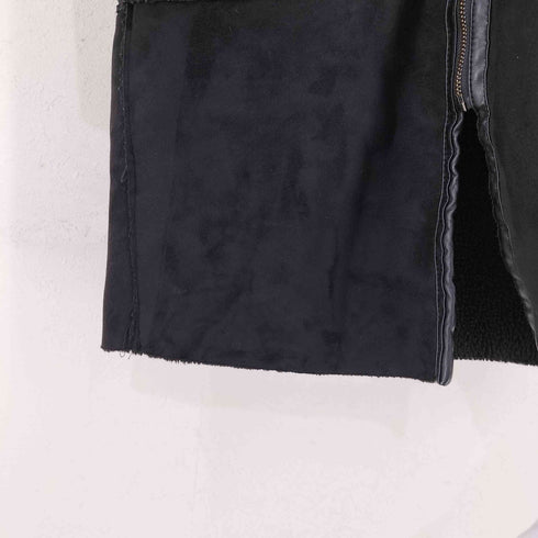 ザラ ZARA フェイクレザー ムートン ボア リバーシブルコート レディース import:S
