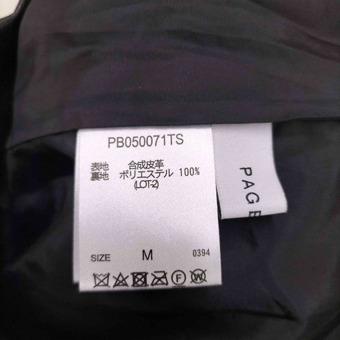 ページボーイ PAGEBOY バックスリットフェイクレザーパンツ レディース JPN:M