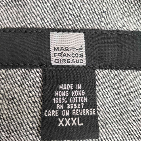 マリテフランソワジルボー MARITHE FRANCOIS GIRBAUD オーバーサイズ ジップアップ デニムジャケット メンズ XXXL