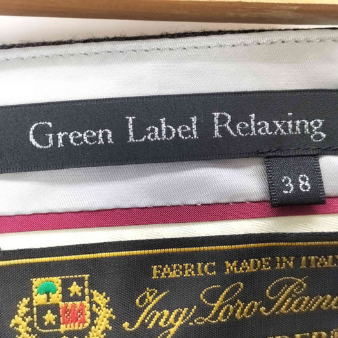 グリーンレーベルリラクシング GREEN LABEL RELAXING ロロピアーナ地 ウールスラックス レディース 38
