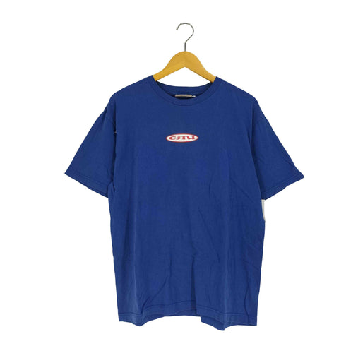 CRU USA製 ロゴプリント クルーネックTシャツ メンズ import:L
