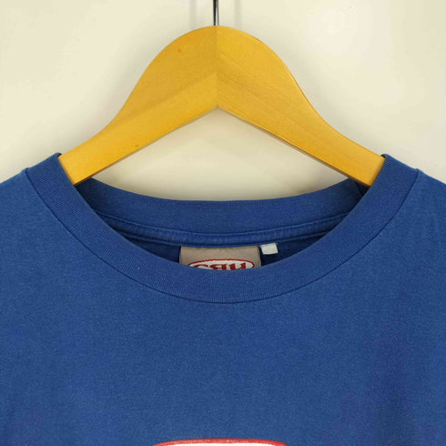 CRU USA製 ロゴプリント クルーネックTシャツ メンズ import:L