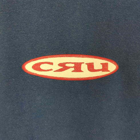 CRU USA製 ロゴプリント クルーネックTシャツ メンズ import:L
