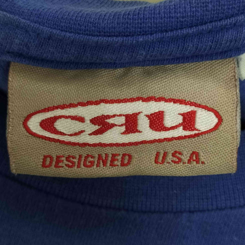 CRU USA製 ロゴプリント クルーネックTシャツ メンズ import:L