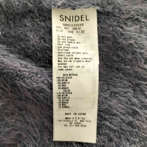 スナイデル snidel ファーライクハーフスリーブミニニットワンピ レディース ONE SIZE