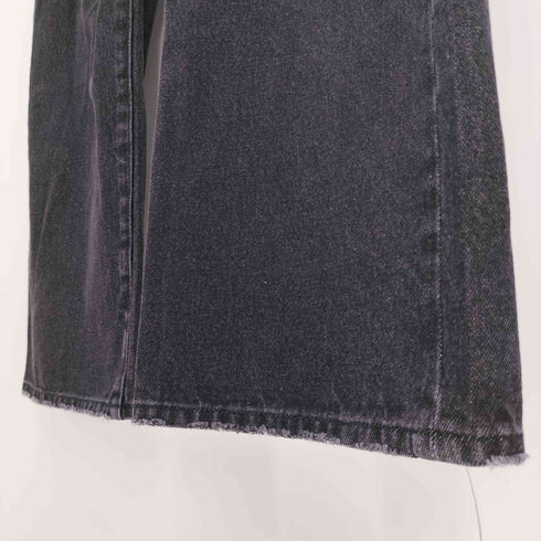 ウィゴー WEGO 23SS THE STANDARD クラッシュ加工 ワイド デニム パンツ レディース JPN:L