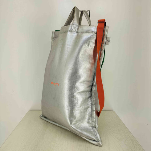 エフィレボル .efiLevol Silver x Fur Shoulder Tote Bag シルバー×ファーショルダートートバッグ メンズ