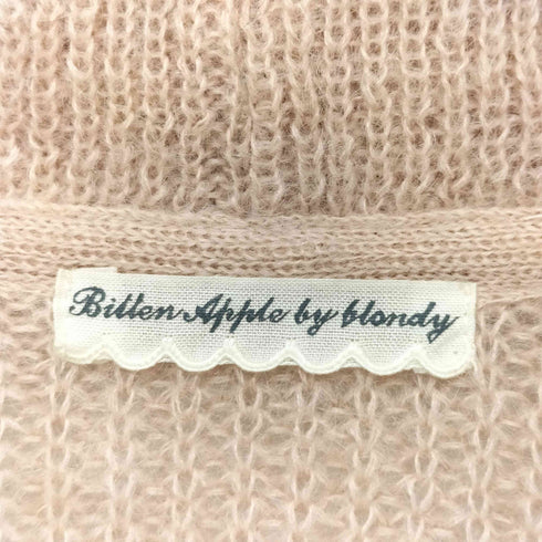 Bitten Apple by blondy モヘア混 ウール混 ビッグカラー カーディガン レディース