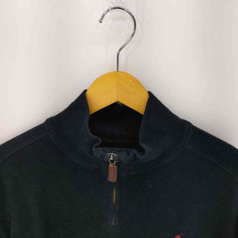 ポロバイラルフローレン Polo by RALPH LAUREN ポニー刺繍 HARVARD刺繍 コットン ハーフジップアップ ニット メンズ import:XL