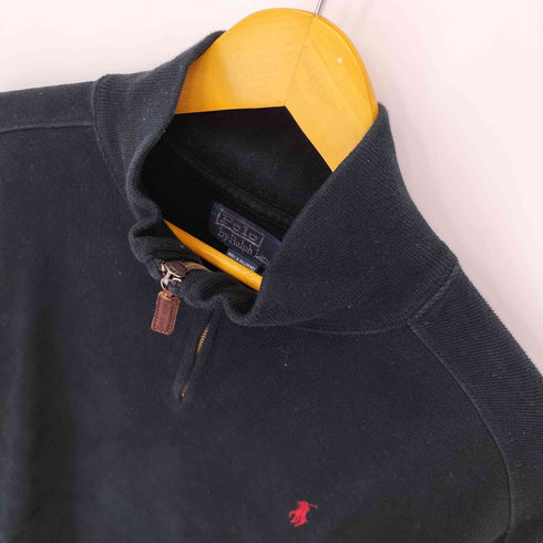 ポロバイラルフローレン Polo by RALPH LAUREN ポニー刺繍 HARVARD刺繍 コットン ハーフジップアップ ニット メンズ import:XL