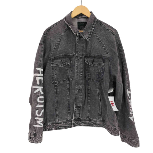 ベルシュカ BERSHKA ブラックデニムジャケット メンズ JPN:M