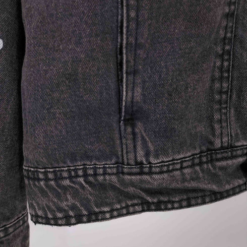 ベルシュカ BERSHKA ブラックデニムジャケット メンズ JPN:M