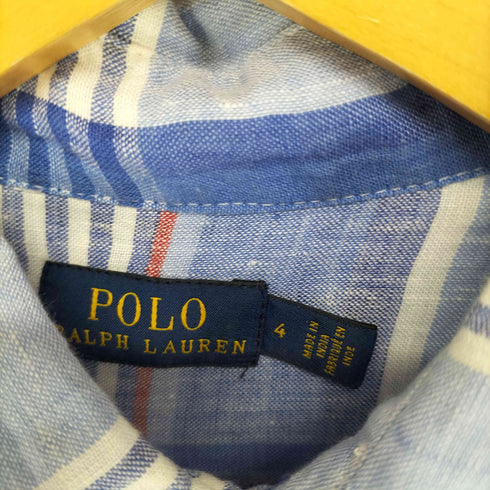 ポロラルフローレン POLO RALPH LAUREN エポレット付リネンマキシシャツワンピース レディース JPN:4