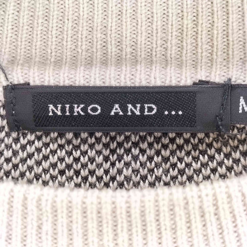 ニコアンド niko and... ドッグプリント クルーネックニット メンズ JPN:M