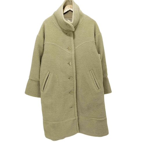 ウィルフリー willfully undulate yoke stand collar boa midi coat レディース FREE