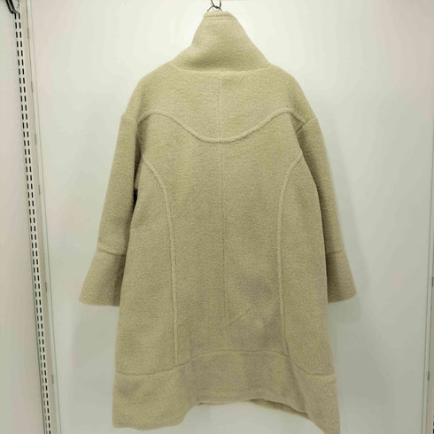 ウィルフリー willfully undulate yoke stand collar boa midi coat レディース FREE