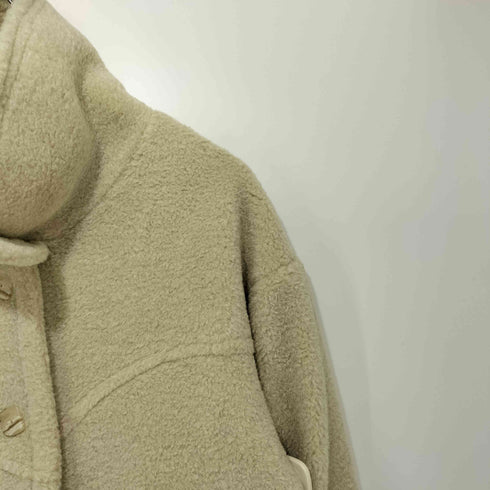 ウィルフリー willfully undulate yoke stand collar boa midi coat レディース FREE