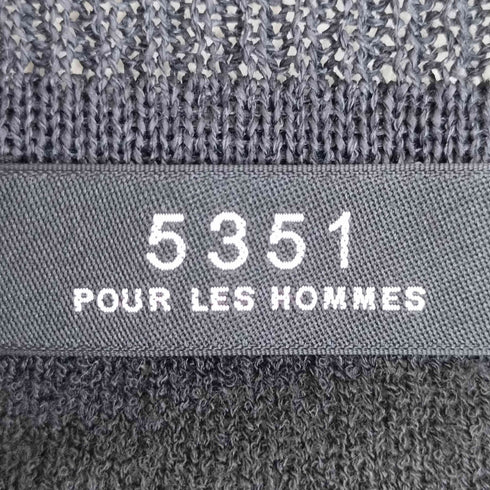 ゴーサンゴーイチプールオム 5351 POUR LES HOMMES 20SS Vネック 半袖 サマーニット メンズ JPN:48