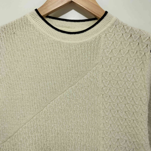 ウィルフリー willfully slit sleeve jacquard weave placement knit レディース FREE