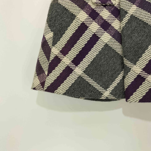 バーバリーブルーレーベル BURBERRY BLUE LABEL チェック柄 ウールミニスカート レディース 36