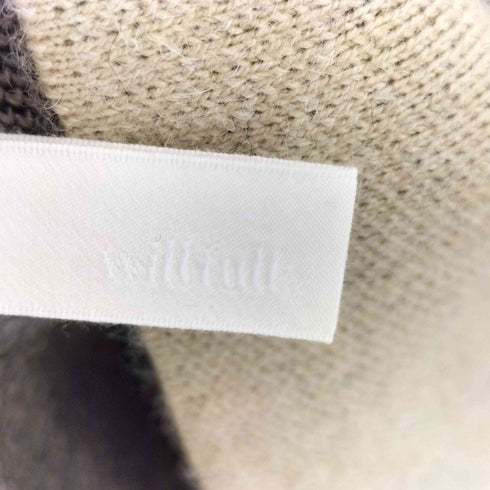 ウィルフリー willfully pencil weave placement jacquard knit SK レディース FREE