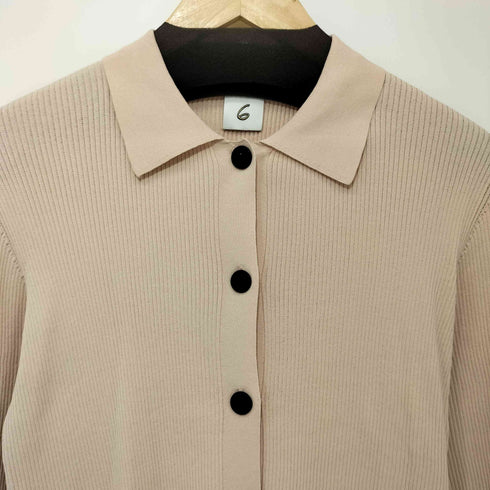 ロクビューティーアンドユースユナイテッドアローズ 6 BEAUTY & YOUTH UNITED ARROWS RIB SHIRT CARDIGAN/カーディガン レディース