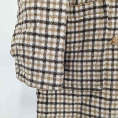 ザラ ZARA チェック柄フーデッドコート レディース JPN:M