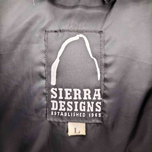 シェラデザイン SIERRA DESIGNS 00S 黒タグ 刺繍 ロゴ ワッペン 裾ドローコード ダウンジャケット メンズ import:L