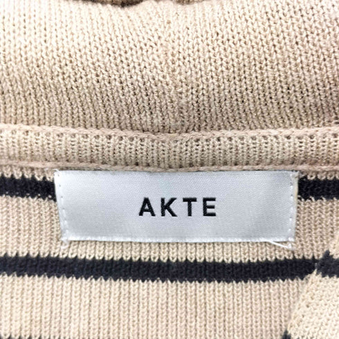 アクテ AKTE ボーダーニットフーディー レディース FREE