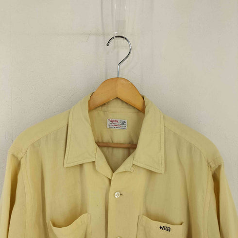 ヴィエラ Viyella 英国製 ウールコットン オープンカラーカラーシャツ メンズ 17-17 1/2