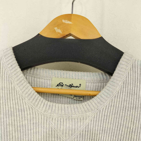 エディーバウアー Eddie Bauer 白タグ 前V コットンニット メンズ import:L