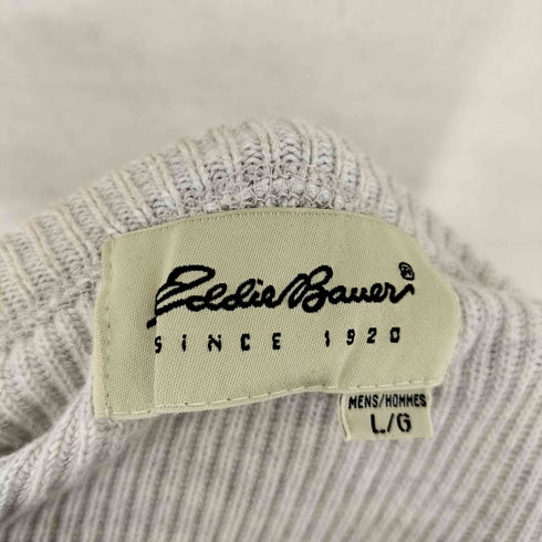 エディーバウアー Eddie Bauer 白タグ 前V コットンニット メンズ import:L