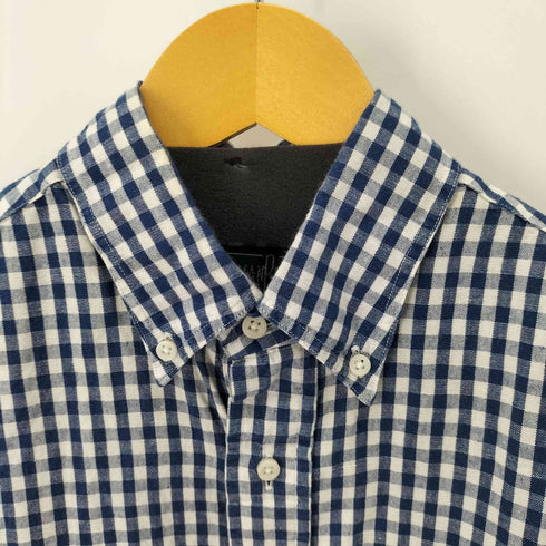 ギットマンブラザーズ GITMAN BROS. MDE IN USA ハーフボタン S/S コットンリネンギンガムチェックシャツ メンズ import:M