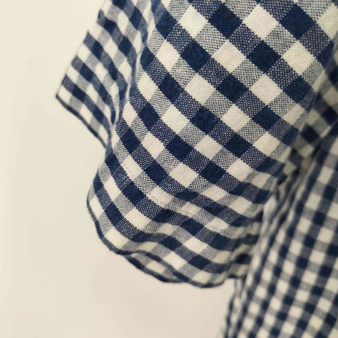 ギットマンブラザーズ GITMAN BROS. MDE IN USA ハーフボタン S/S コットンリネンギンガムチェックシャツ メンズ import:M