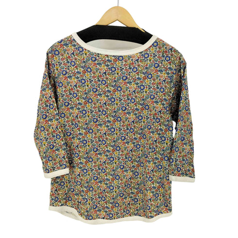 ビームスボーイ BEAMS BOY 花柄 ボートネック 7分袖 カットソー レディース JPN:2