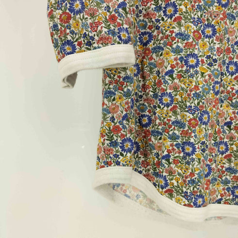 ビームスボーイ BEAMS BOY 花柄 ボートネック 7分袖 カットソー レディース JPN:2