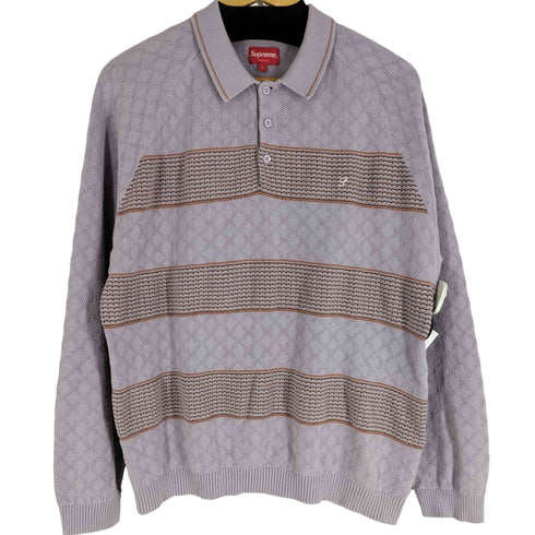 シュプリーム Supreme 21aw Knit Stripe L/S Polo メンズ import:L