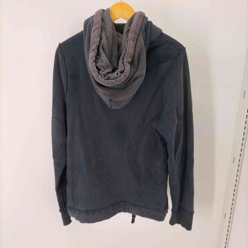 アバクロンビーアンドフィッチ Abercrombie & Fitch ダメージ加工 ハーフジッププルオーバーパーカー メンズ import:M