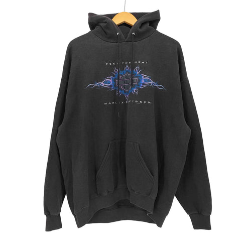 ハーレーダビッドソン HARLEY-DAVIDSON FEEL THE HEART ロゴプリント 裏起毛 プルオーバー パーカー メンズ