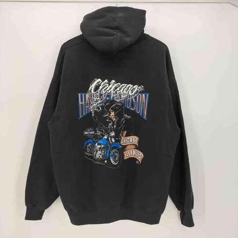 ハーレーダビッドソン HARLEY-DAVIDSON FEEL THE HEART ロゴプリント 裏起毛 プルオーバー パーカー メンズ