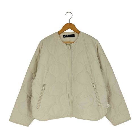 ザラ ZARA クロップド キルティングジャケット レディース import:L