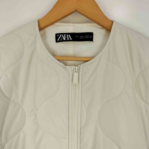 ザラ ZARA クロップド キルティングジャケット レディース import:L