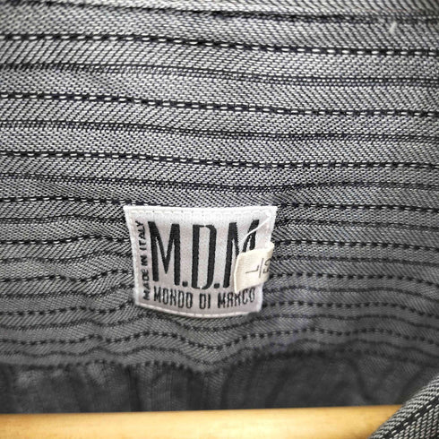 mondo di marco MADE IN ITALY ヘリンボーンストライプBDシャツ メンズ import:L