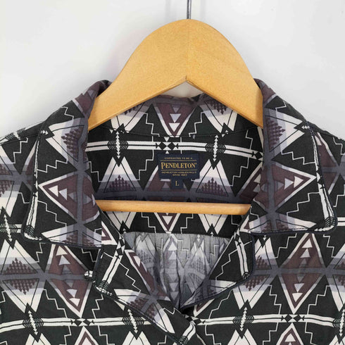ペンドルトン PENDLETON 総柄 開襟 オープンカラー レーヨンシャツ レディース import:L