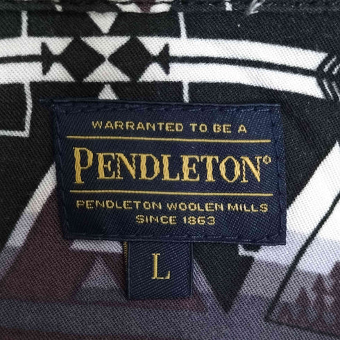 ペンドルトン PENDLETON 総柄 開襟 オープンカラー レーヨンシャツ レディース import:L