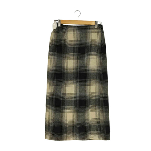 タルボット TALBOTS ウール混 チェック ラップスカート レディース 10