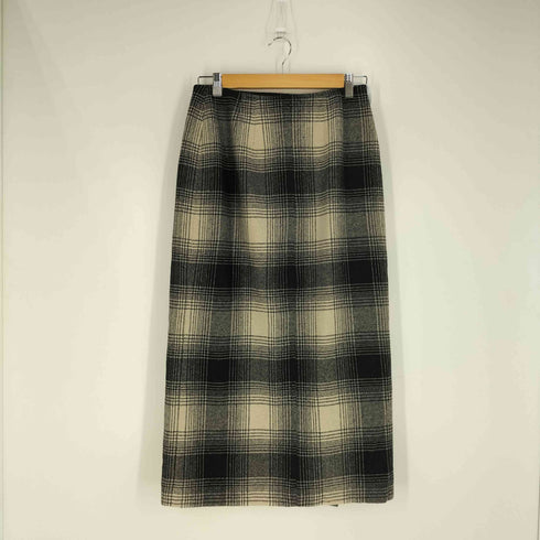 タルボット TALBOTS ウール混 チェック ラップスカート レディース 10