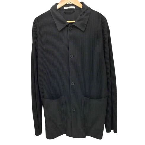 ザラ ZARA プリーツシャツジャケット メンズ import:L